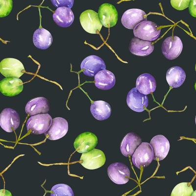Papier peint  Raisins verts et violets