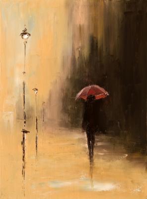 Tableau  Femme sous un parapluie