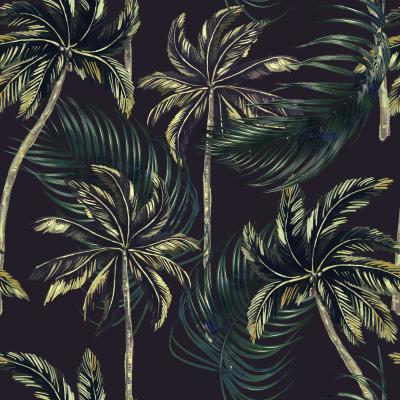 Papier peint à motif  Forêt tropicale sombre