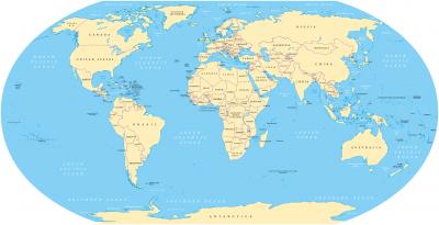 Papier peint  World map