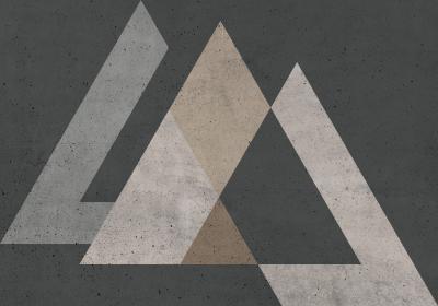 Papier peint  Séquence avec des triangles réguliers imitation béton