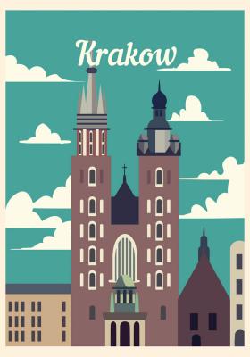 Poster  Place du marché à Cracovie