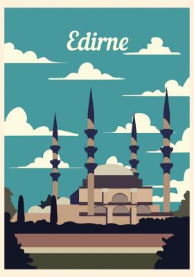 Poster  Mosquée Selimiye à Edirne