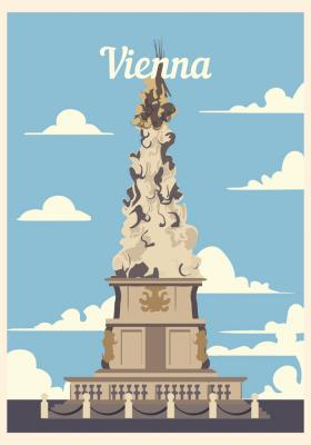 Poster  Colonne de la peste à Vienne