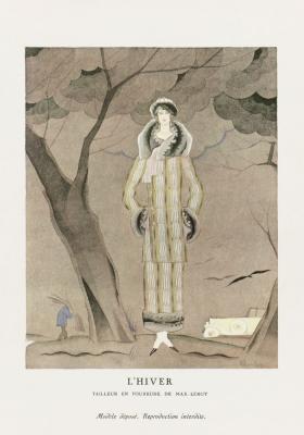 Poster  Femme en manteau d'automne