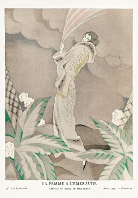 Poster  Charmante femme avec un foulard à la main