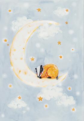 Poster  Blaireau sur la lune