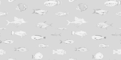 Papier peint  Banc de poissons en gris