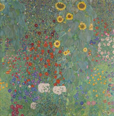 Tableau  Jardin de campagne de Gustav Klimt avec des tournesols