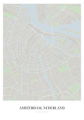 Poster  Plan de la ville d'Amsterdam
