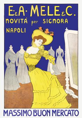 Poster  Novita per signorà Napoli Massimo Buono mercato - Leonetto Cappiello