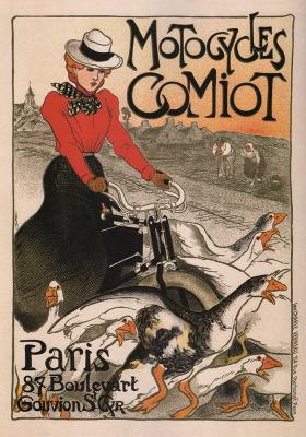 Poster  Motorcycles Comiot - Theophile Steinlen