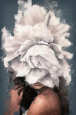 Tableau  Portrait abstrait d'une femme avec des fleurs