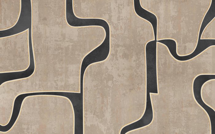 Papier peint  Motif minimaliste aux formes géométriques