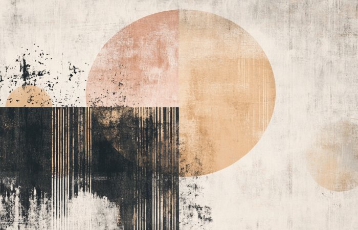 Papier peint  Abstraction géométrique avec un fond texturé