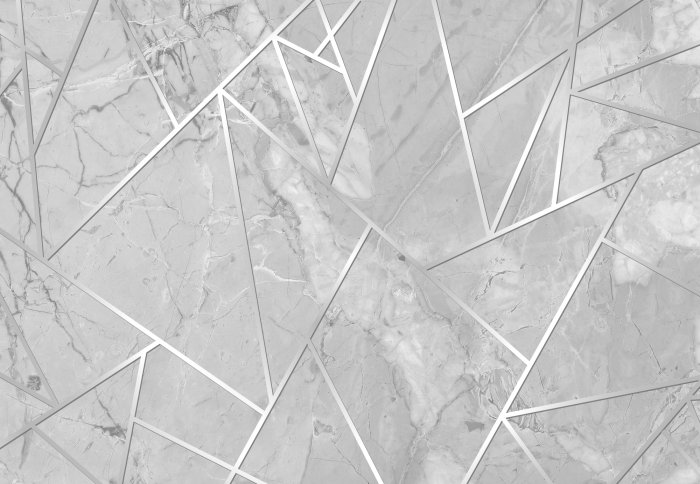 Papier peint  Lignes de style géométrique sur un fond de marbre gris