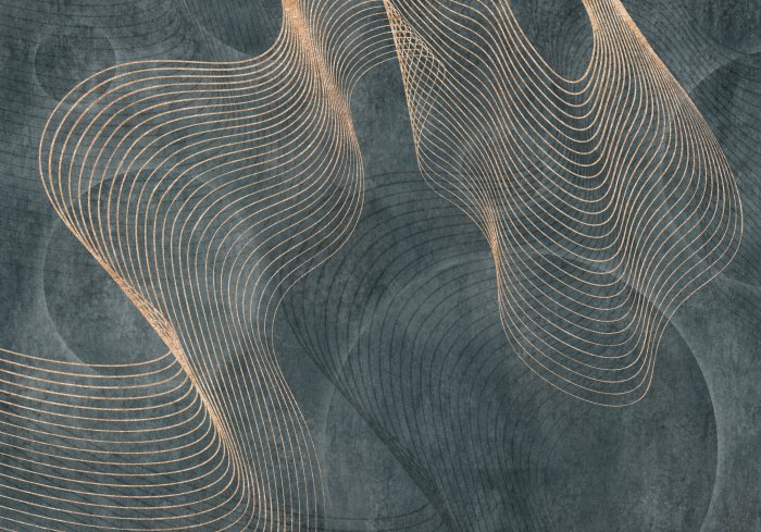 Papier peint  Lignes 3D et formes géométriques sur un fond texturé