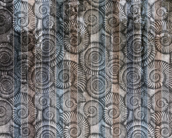 Papier peint  Motif coquillages effet béton