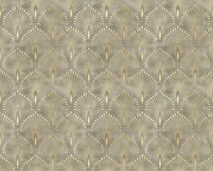 Papier peint  Motif Art Déco sur fond aquarelle