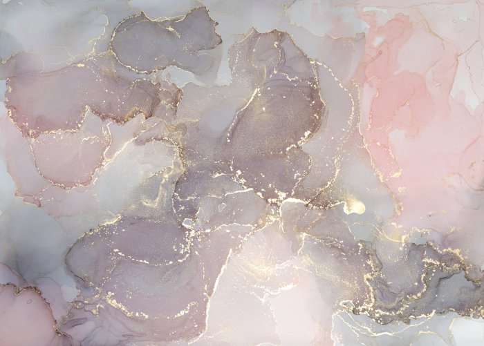 Papier peint  Texture de marbre avec de l&#39;or dans un style aquarelle