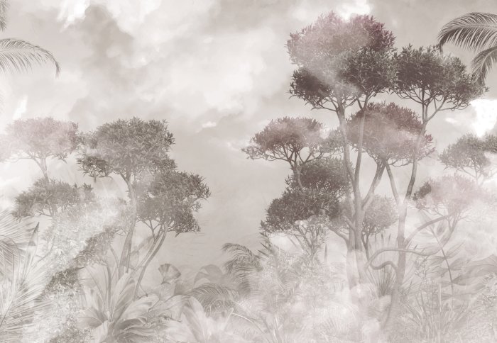 Papier peint  Forêt tropicale dans le brouillard