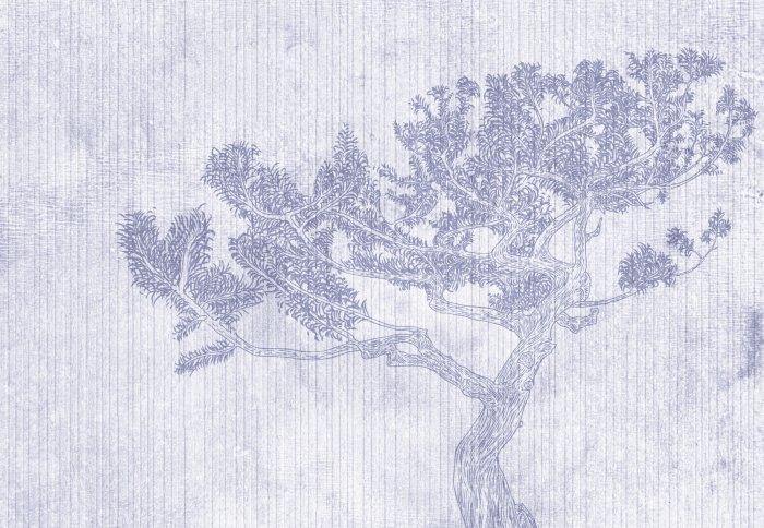 Papier peint  Arbre de style vintage