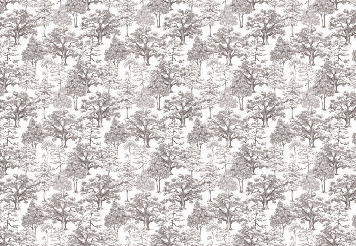 Papier peint  Motif avec des arbres sur fond clair