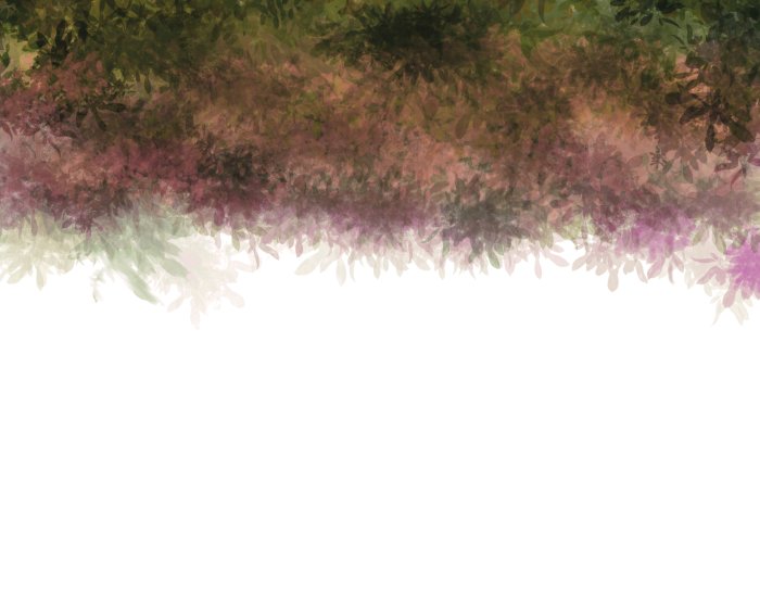 Papier peint  Feuilles aquarelles abstraites sur fond blanc