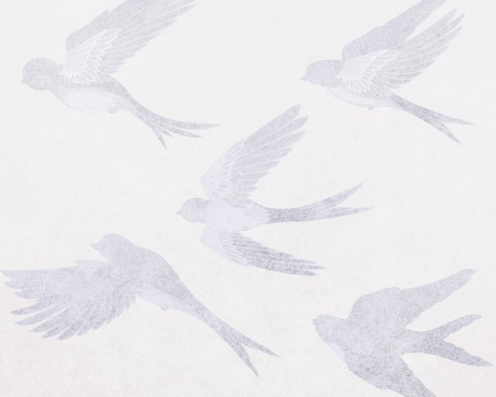 Papier peint  Hirondelles sur fond texturé