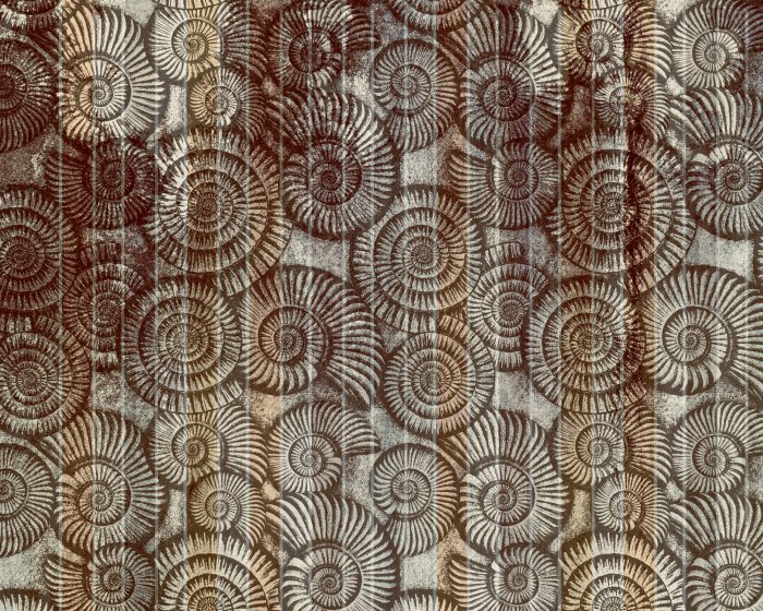 Papier peint  Motif de coquillages avec fond texturé