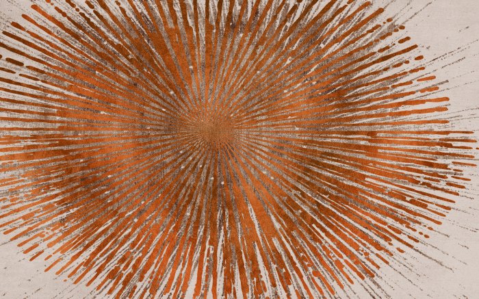 Papier peint  Cercle abstrait aux couleurs cuivrées avec texture