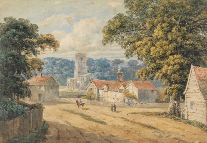 Papier peint  Le paysage idyllique d&#39;une colonie rurale