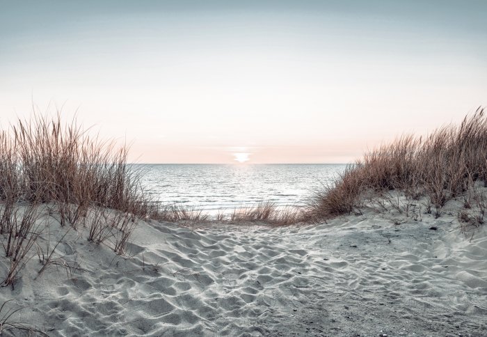 Papier peint  Paysage marin au coucher du soleil