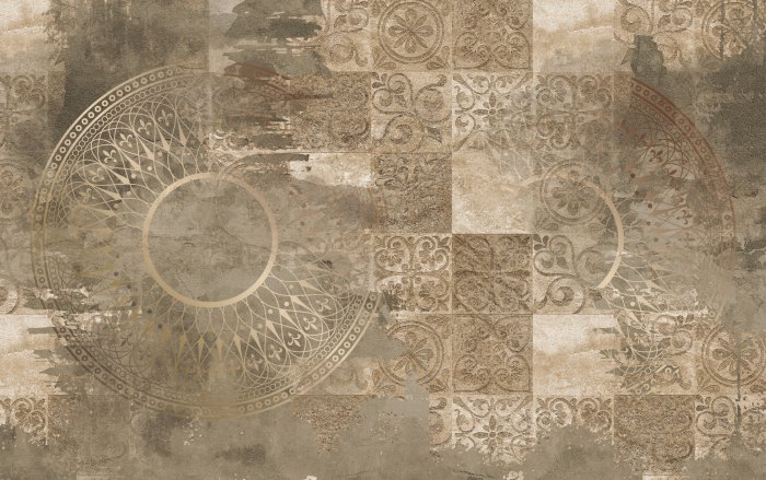 Papier peint  Mandala parmi des ornements vintage