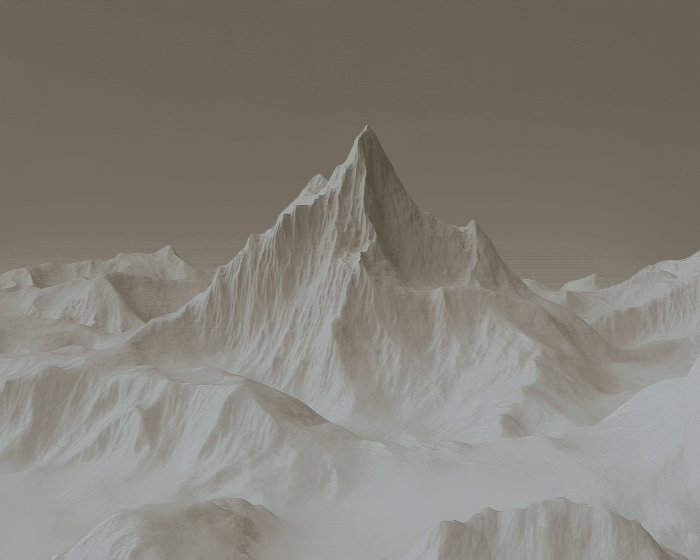 Papier peint  Paysage de montagne abstrait en 3D