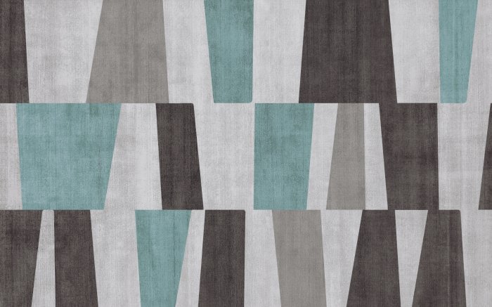 Papier peint  Motif géométrique gris et bleu avec texture