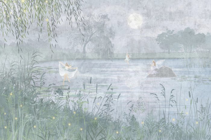 Papier peint  Ballerines dansant sur le lac