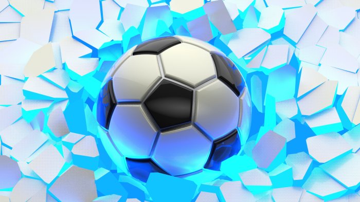 Papier peint  Composition abstraite de football en 3D