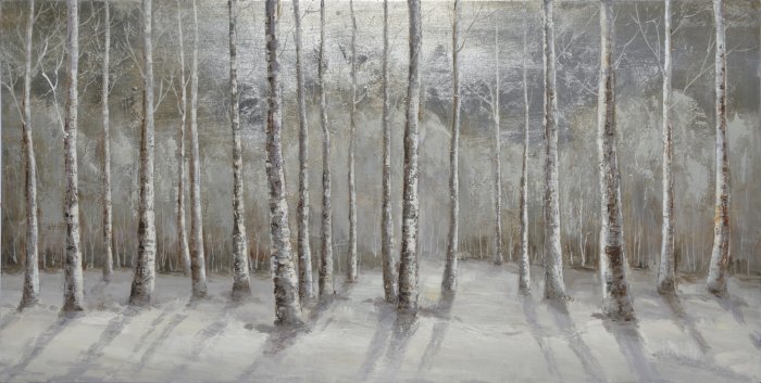 Papier peint  Paysage d&#39;arbres dans une forêt d&#39;hiver