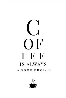 Poster  Typographie avec du café