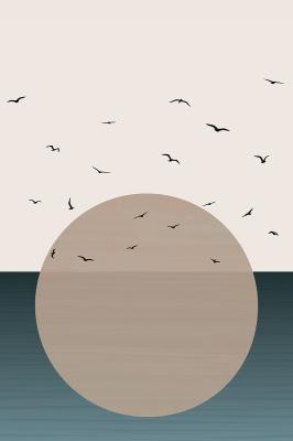 Poster  Coucher de soleil dans le style boho