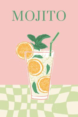 Poster  Cocktail Mojito illustration moderne