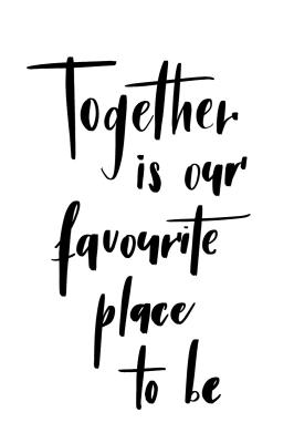 Poster  Citation noir et blanc pour les amoureux