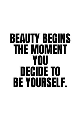 Poster  Citation minimaliste sur le fait d’être soi-même