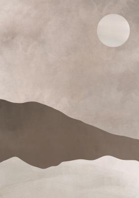 Poster  Paysage minimaliste dans des tons monochromes