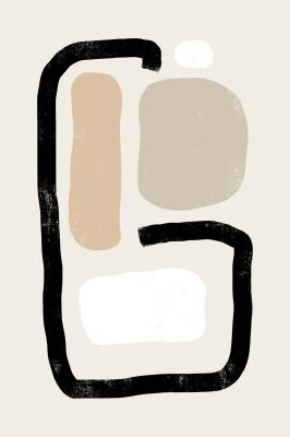 Poster  Motif minimaliste abstraction moderne formes