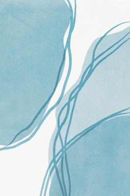 Tableau  Composition abstraite bleue