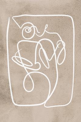 Tableau  Formes abstraites dans le style line art sur fond texturé