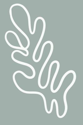 Tableau  Composition abstraite avec forme ondulée sur fond menthe