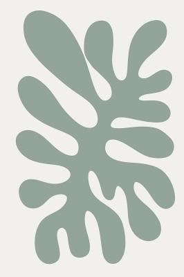 Tableau  Plante abstraite en vert sauge